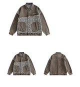 Zip-up parka minimalist urban oversized quilted