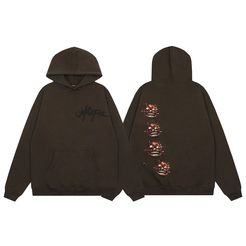 New 2023 Luxury Men Skull Utopia Death Wish Pullover Hoodies Hoody Hoo