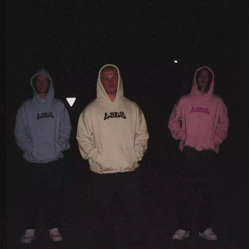 Y2k Winter Long Sleeved Hoodie Sweatshirt Oversized Winter Clothes Streetwear Y2k Vintage Punk Graffiti Print Top School Ootd