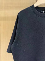 BALCG Style Original Heavy duty Starry Sky Washed Olded Starry Sky Rhinestone Oversized Loose Short sleeved T-shirt White