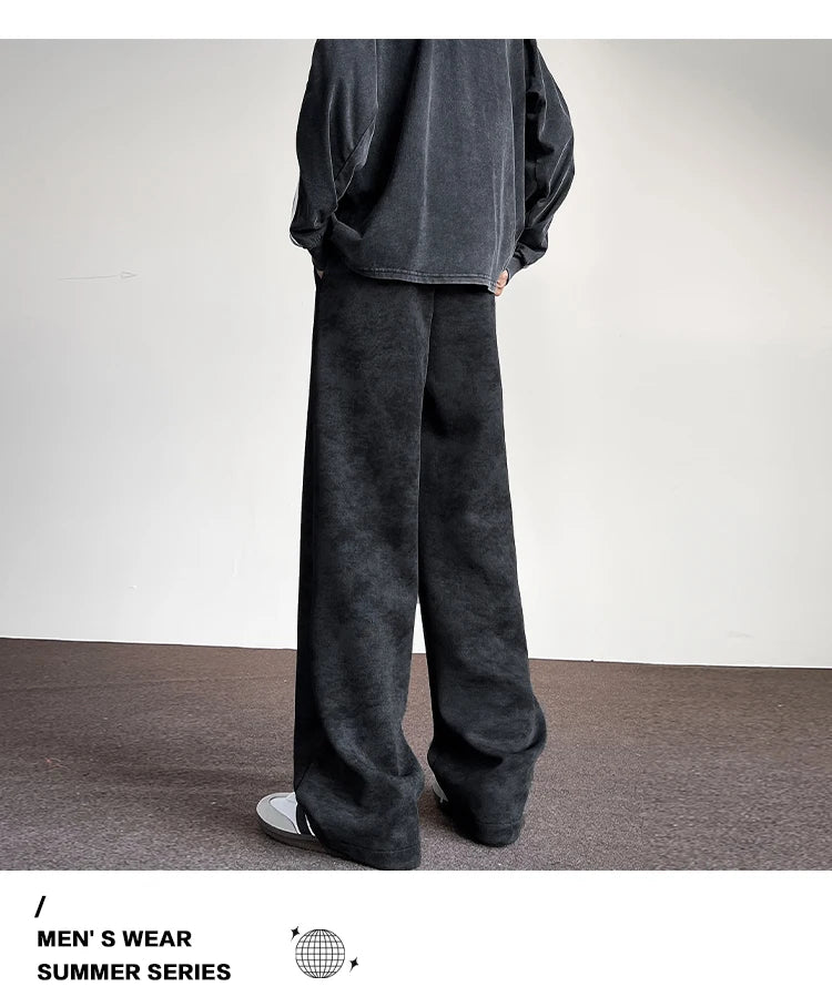 harajuku streetwear tie dye casual pants men women wide leg straight mopping trousers oversize korean fashion drawstring pants unique default style 1284