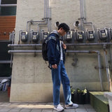 grunge street bomber, modern fit for men, oversized fit