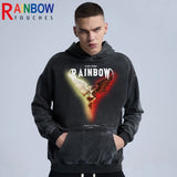 Rainbowtouches 2022 Hoodies Men High Street Fashion Old Washing Demon
