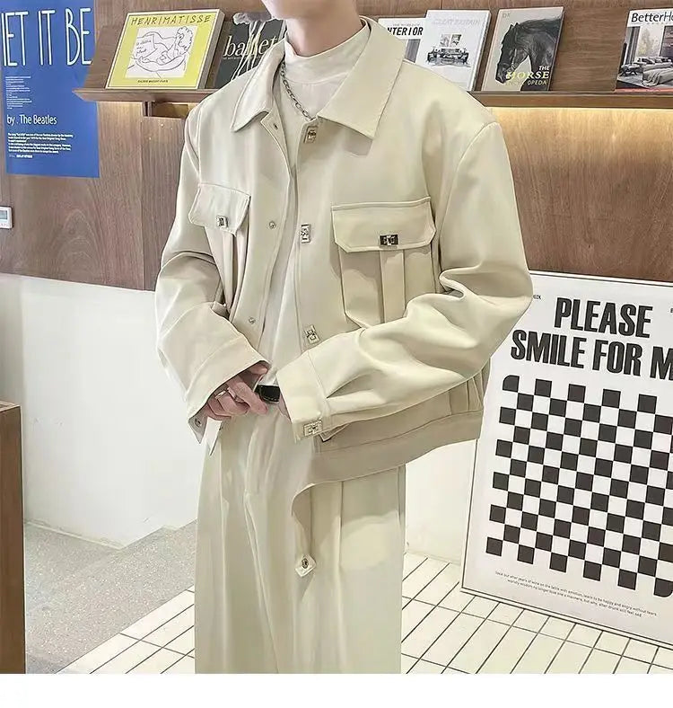 New Spring And Autumn Korean Style Trendy Jacket Three Piece Set For M