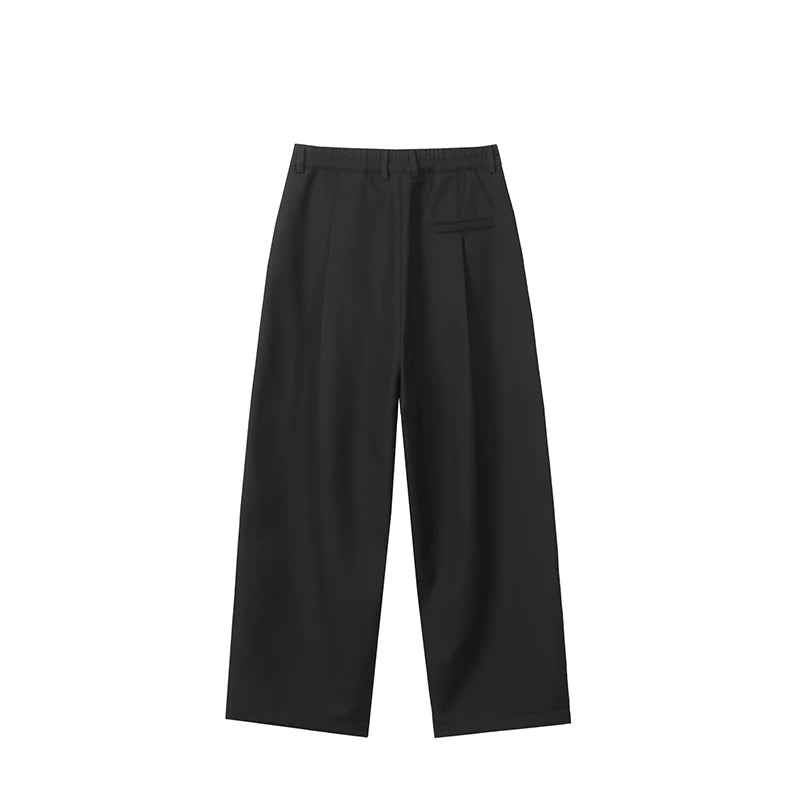 autumn winter plus velvet casual trouser men fashion loose thicken straight suit pant office man trousers relaxed fit trousers