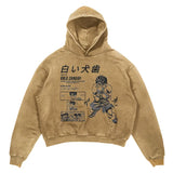 2024 Men Spring Hoodie Retro Japanese Anime Graphic Hoodies Boxer Hip