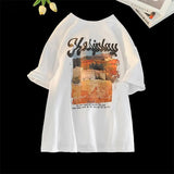 Cyberpunk Broken heart – American Retro Trend Cotton Printed Graphic T Shirt For Coup