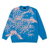 mens knitted sweater fashion pixel abstraction human face pullovers casual o neck unisex harajuku streetwear loose knit jumpers - unisex casual winter pullover, high quality cotton hoodie, bold artwork streetwear hoodie