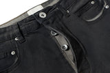 retro patchwork gradient slim flared jeans floor mop wide jean pants street wear new fashionable hip hop washed vintage mens unique jeans style 2790