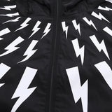 New luxury Men 2023 Classic Neil Thunderbolt Zipper Windbreak Windproof Parka Jackets With Hoody Outdoor Wear Thin #426