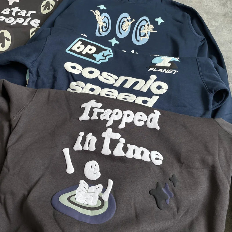 Retro Oversized Sportswear Fashionable Luxury Brand Revived King Print