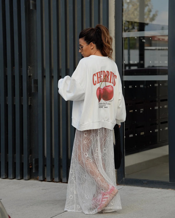 harajuku cherry graphic t shirts gothic oversized casual clothes y2k tops autumn long sleeves streetwear goth women clothing urban fashion pants