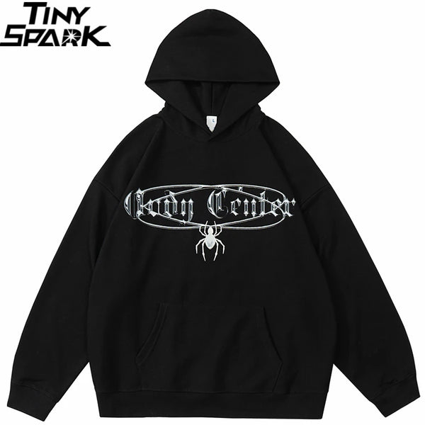 2023 Hip Hop Streetwear Hoodie Sweatshirt Cross Spider Graphic Hoodie