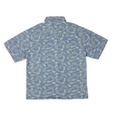New 2022 Men luxurious Paisley West Coast CRIPS Bloods Fashion Denim Casual Shirts Shirt high Pocket Short-sleeves S 2XL #A630