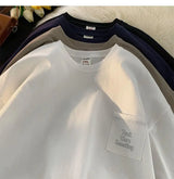 Gothic Oversized shirt – Korean Style Solid Color Short Sleeved Men Summer Japanese S