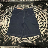 high street embroidery casual over knee summer jeans shorts mens wide leg baggy y2k denim short oversized five point pants unique jeans style 3554