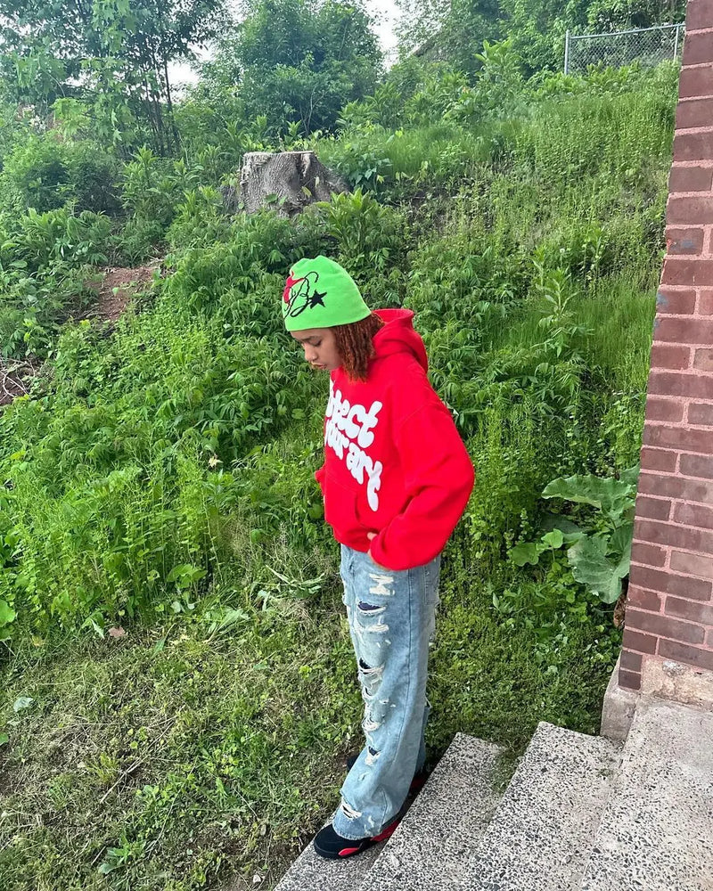 Y2k Pullover Print Pattern Long Sleeved Hoodie Hoodie Clothing Vintage Street Rap Trend Wear High Street