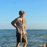 2024 summer beach casual men resort style versatile short-sleeved shirt new Cuban style trendy fashion high-end shirt for men
