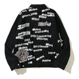 casual layering jacket featuring new 2023 gentleman men flocking legacy artistic letters denim heavy baseball coats jackets abstract digital coat warm 619 design – premium quality jacket for men