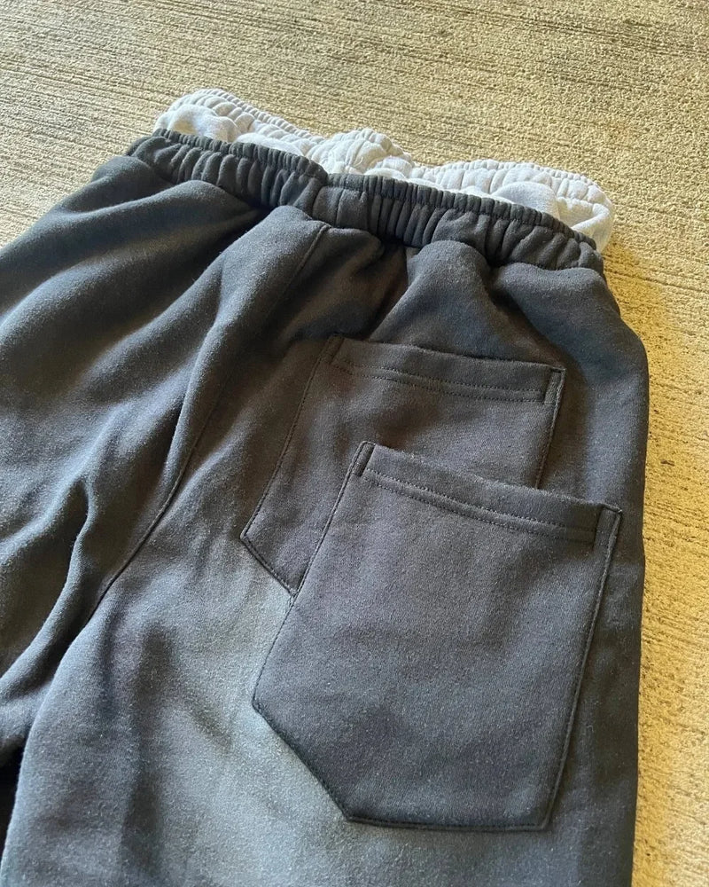 cargo pants men double elastic waist patchwork letter pattern y2k joggers men baggy hosen vintage casual sweatpants streetwear unique joggers style 708