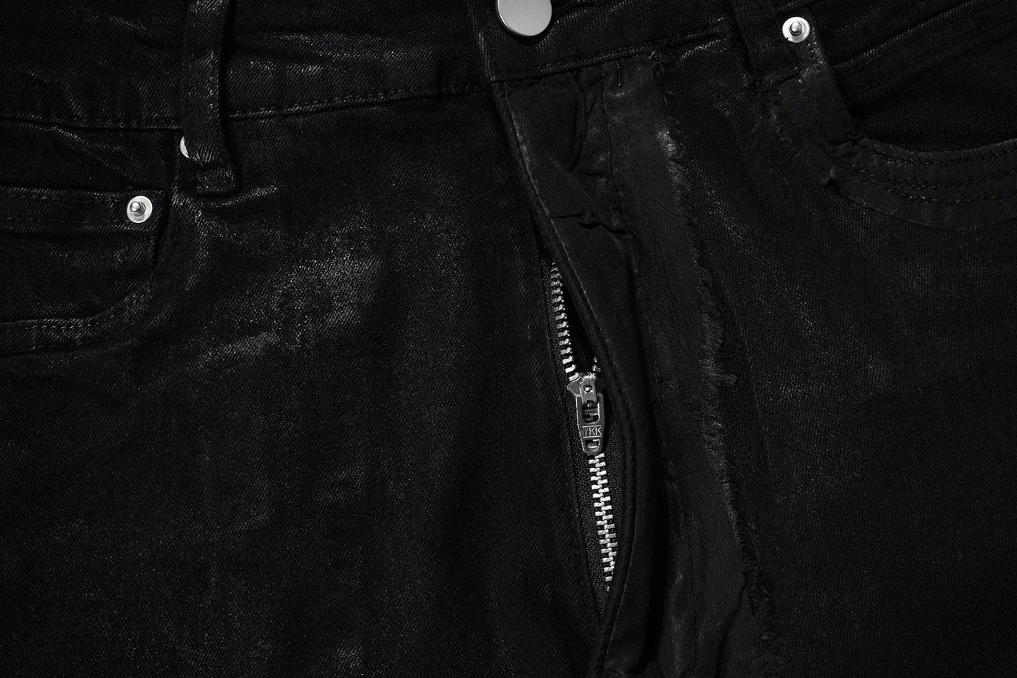 y2k streetwear wax leather strecth jeans for men and women ropa hombre baggy flare pants oversized straight denim trousers unique jeans style 4265