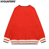 hip hop knitted sweater mens autumn winter o neck skulls pullover streetwear casual warm loose sweaters unisex jumpers knitwear high quality cotton pullover, urban wear with bold artwork, trendy hip hop style outerwear