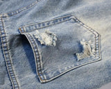 mens high street denim jean pants new casual blue slim ripped holes straight zipper jeans trousers hip hop streetwear joggers unique joggers style 773