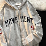 Hoodies Women Retro Harajuku Hip Hop Jacket High Street Zip Up Hoodie