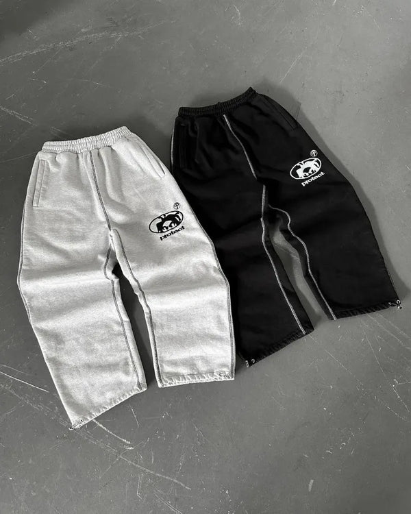 y2k street simple fashion casual sports trousers men y2k harajuku retro wide leg pants trendy brand oversized trousers women minimalist street pants
