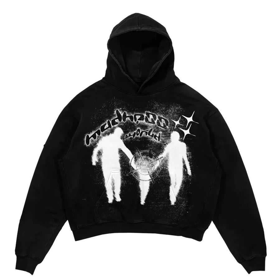 Y2K Womens Top Hoodies Sweatshirt Pullover Oversized Streetwear Vintage