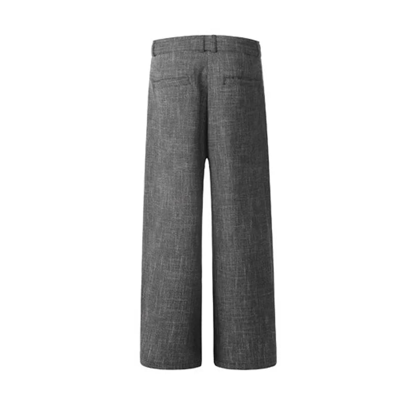 men women streetwear fashion loose casual belt wide leg suit pant boyfriend straight trousers baggy pants unique default style 2356