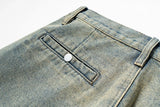 men vintage jeans distressed retro loose straight denim pants 2024 man ro style jeans trousers unique jeans style 717