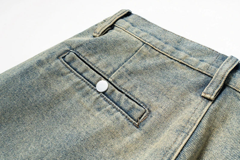 men vintage jeans distressed retro loose straight denim pants 2024 man ro style jeans trousers unique jeans style 717