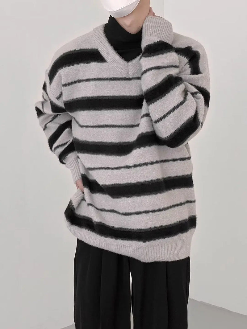 grunge oversized knit streetwear piece for layered look and winter street fits, ideal for men’s fashion and seasonal streetwe