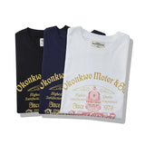 Y2k Oversized shirt – Summer Mens Short Sleeved Retro New 200G Locomotive Letter P