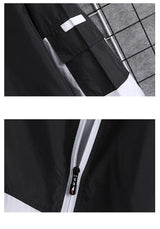 minimalist street zip-up, streetwear for men, fall streetwear outfit, oversized style, layered fashion, modern aesthetic, graphic detail