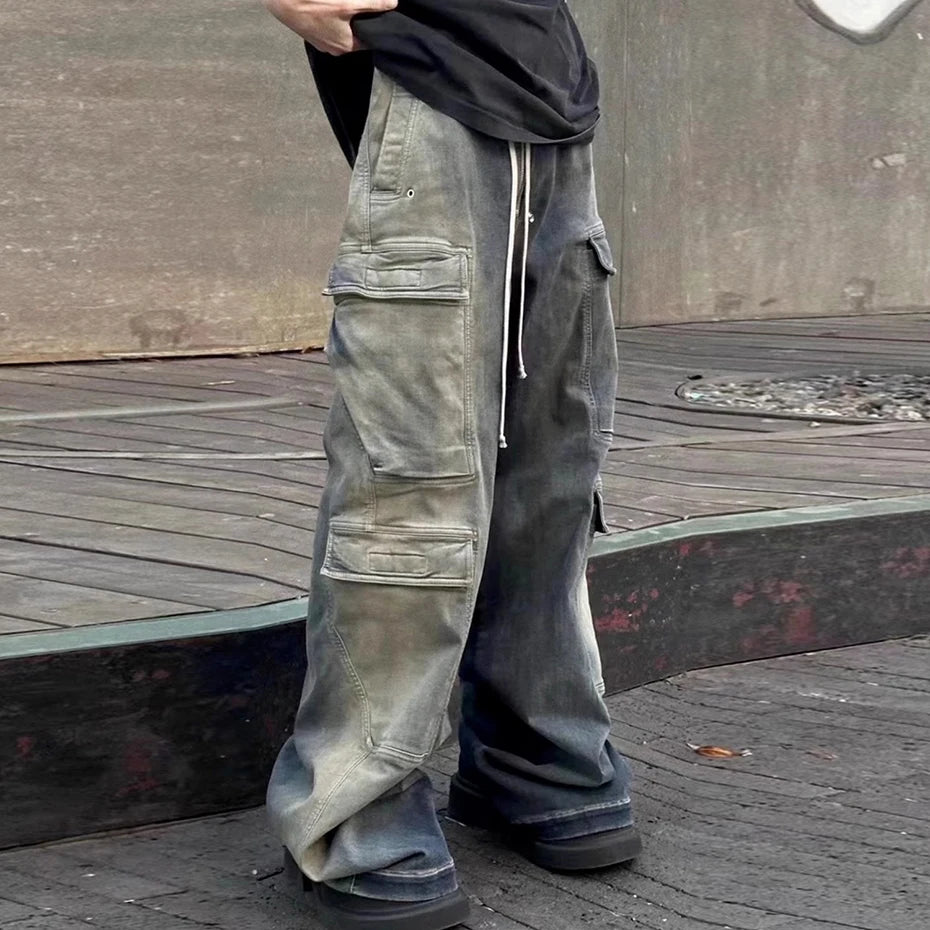 baggy jeans side pocket loose denim pants men luxury designer fashion harajuku streetwear baggy jeans trousers unique jeans style 2277
