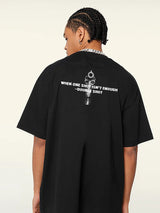 Manga panel tee with blurred animation and dream effect