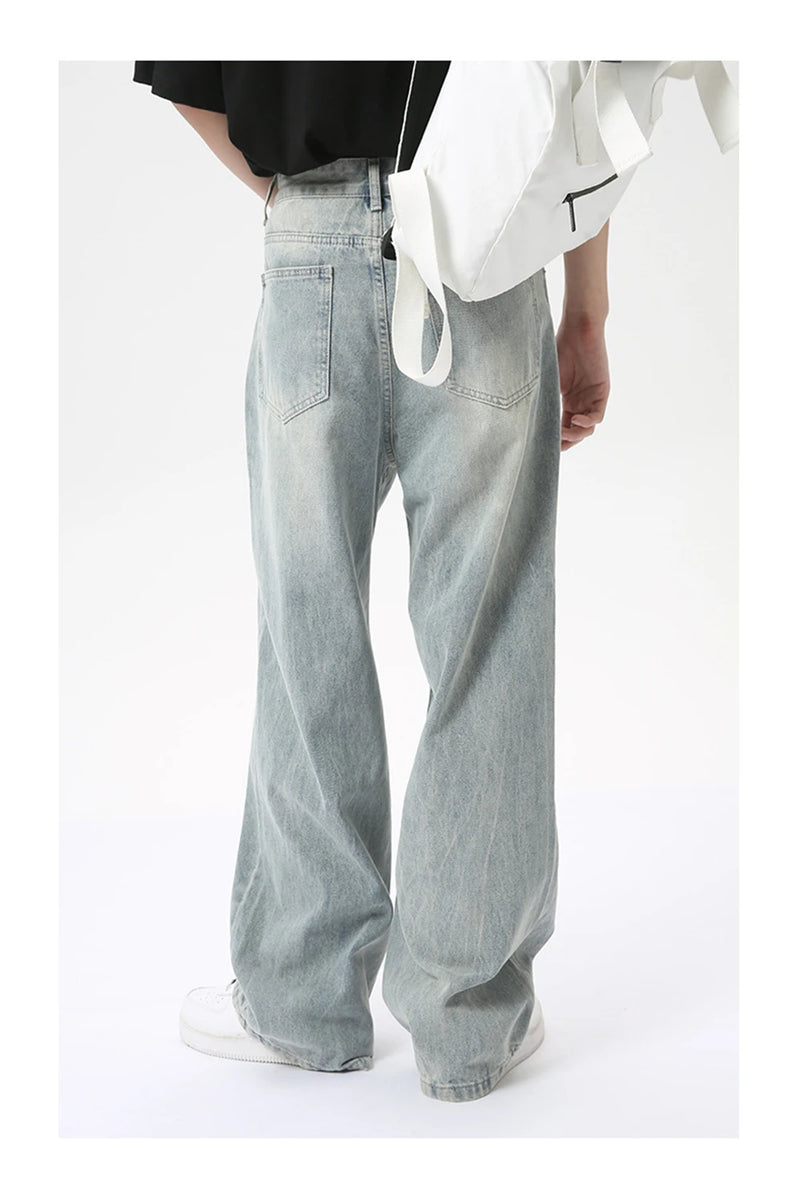 vintage baggy jeans mens streetwear hip hop loose blue denim pants hi street luxury designer jeans trousers man unique jeans style 4481