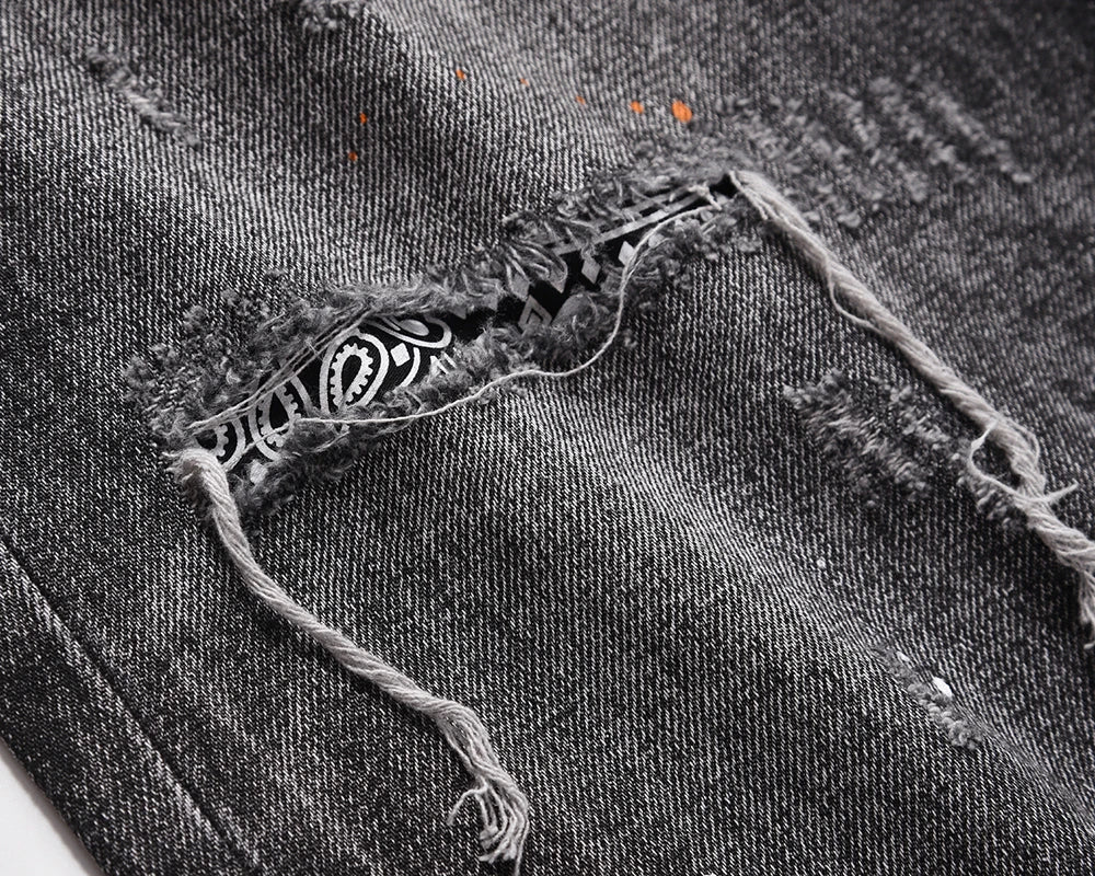 frayed damaged washed black baggy jeans men and women straight streetwear y2k pantalones hombre denim pants oversized cargos baggy cargo bottoms