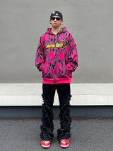 vaporwave angelcore design featuring mens harajuku fire printed hoodies unisex hip hop y2k full zipper sweatshirt streetwear casual hooded warm loose tops hoodies