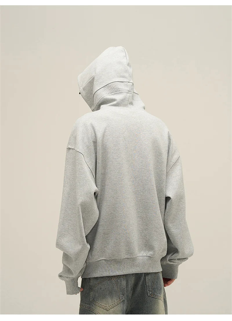 Reaper-inspired gothic hoodie with shadowy artwork