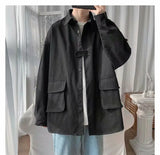 Original shirt men long-sleeved Korean style trendy loose handsome work shirt ins trendy brand spring and autumn jacket Y2K top