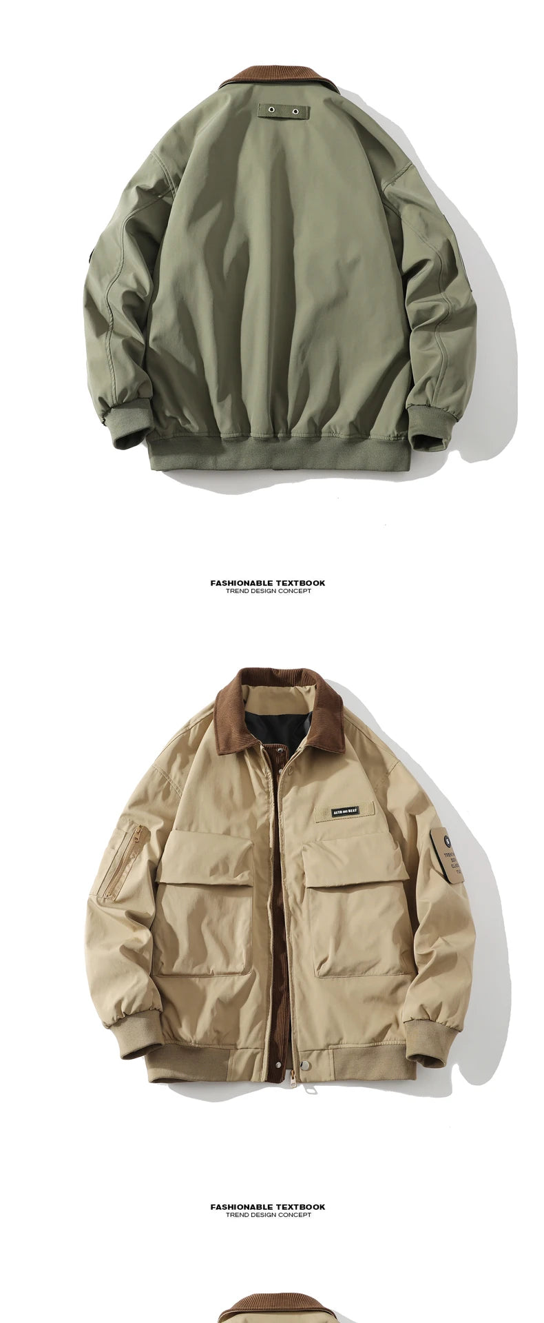 streetwear jacket featuring american style men loose pilot jacket multi pocket retro casual corduroy patchwork lapel jacket male outerwear workwear jacket design – premium quality jacket for men
