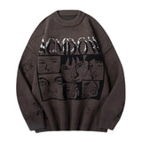 hip hop knitted anime oversized sweater mens ripped sleeve pullover streetwear unisex new casual loose sweaters jumpers knitwear - bold artwork streetwear hoodie, vintage look oversized hoodie, high quality cotton hoodie