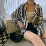 Autumn And Winter New Korean Style Ins Casual Sports Style Striped Hoo