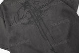 Sadcore Vintage print – Men Street T Shirts Artistic Logo Design Suede Short Sleeves
