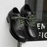 Vintage Casual Leather Shoes Men Women Streetwear Fashion Lightweight Commute Business Leather Derby Shoes