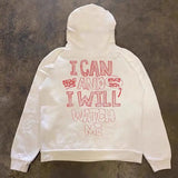 Autumn Winter American Niche Letter Print Versatile Velvet Hooded Sweatshirt Fashionable Ins Couple Design Thickened Jacket Top