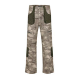 vintage camouflage denim jean street wear functioncan patches casual jeans pants mens baggy straight leg camou jeans overalls ripped baggy denim